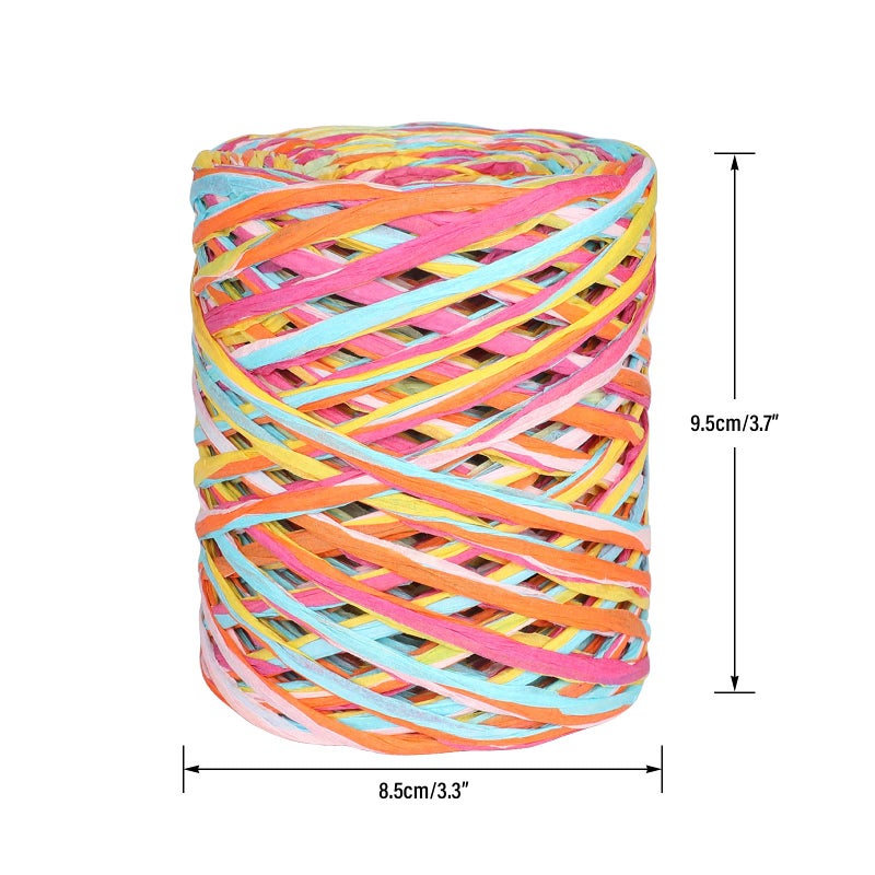 G2PLUS Colored 262 Feet Raffia Paper Ribbon 6 Colored Packing Paper String Perfect for Gift Wrapping and DIY Decoration (Pink) - Image 2